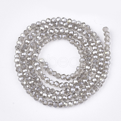 Electroplate Glass Beads Strands LS-EGLA-R016-4m-27-1