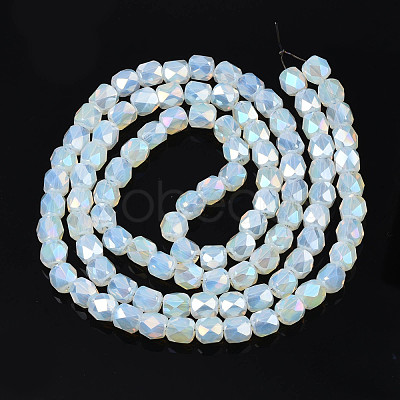Electroplate Glass Beads Strands EGLA-N002-13-A14-1