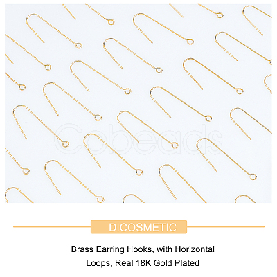 70Pcs Brass Earring Hooks KK-DC0001-14-1