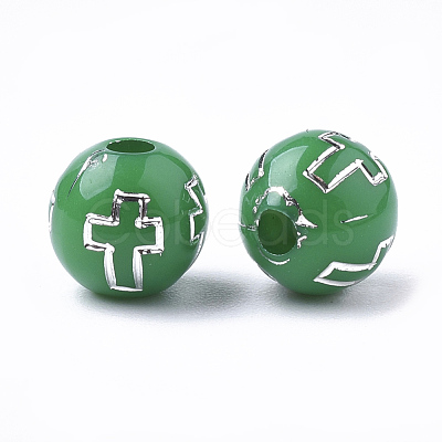 Plating Acrylic Beads PACR-Q113-10H-1
