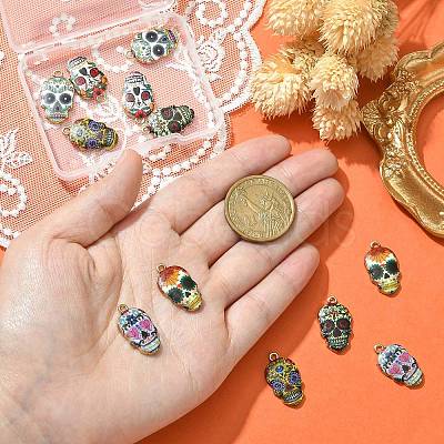 Alloy Enamel Pendants ENAM-CJ0001-37-1