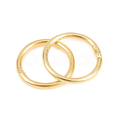 Brass Closed Jump Rings KK-D257-01G-09-1