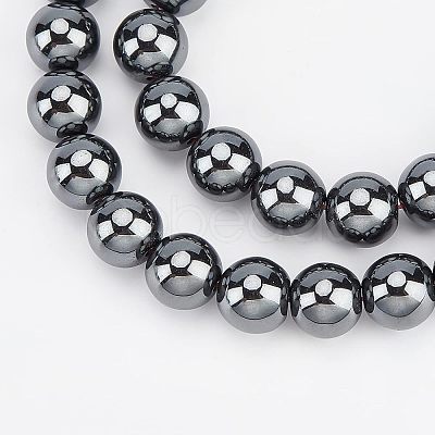 Olycraft Non-magnetic Synthetic Hematite Beads Strands G-OC0001-65-10mm-1