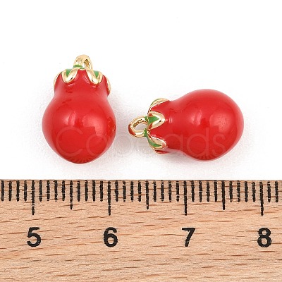 Brass Enamel Pendants KK-CBA6818-08G-1