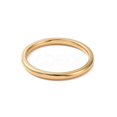 201 Stainless Steel Simple Thin Plain Band Ring for Women RJEW-I089-27G-1