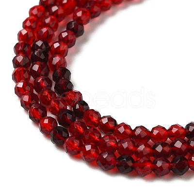 Transparent Glass Beads Strands X-GLAA-H027-01C-1