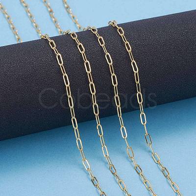 3.28 Feet Soldered Brass Paperclip Chains X-CHC-G005-06G-1