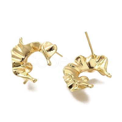 Brass Stud Earring Findings KK-K388-10G-1