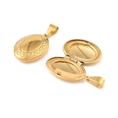 316 Stainless Steel Locket Pendants STAS-K321-05G-1