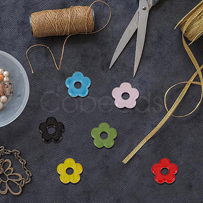 20Pcs Handmade Lampwork European Beads LAMP-GO0001-09-1