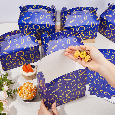 12Pcs Ring Printed Cardboard Paper Packing Boxes with Die Cut Hole Handles CON-WH0085-187-1