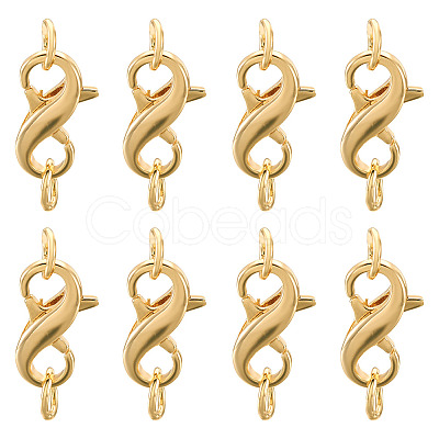 Brass Double Opening Lobster Claw Clasps FIND-TA0001-46G-1