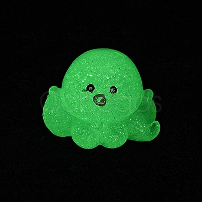 Luminous Resin Octopus Display Decoration RESI-WH0038-09C-1
