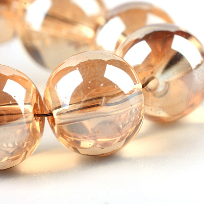 Electroplate Glass Beads Strands EGLA-Q062-6mm-A12-1
