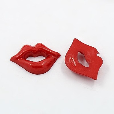 Acrylic Lip Shaped Cabochons X-BUTT-E024-A-04-1