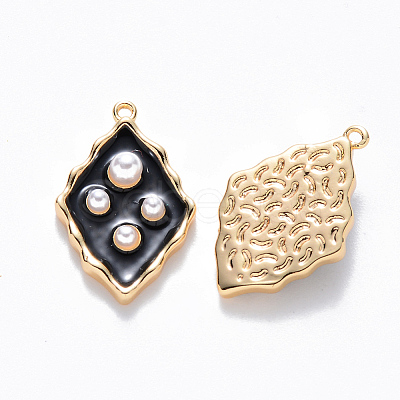 Brass Enamel Pendants KK-T049-055G-03-NF-1