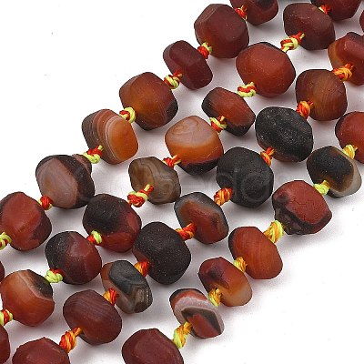 Natural Banded Agate Beads Strands GG-T001-06-1