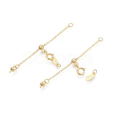 925 Sterling Silver Cable Chain Extenders STER-T008-61G-1