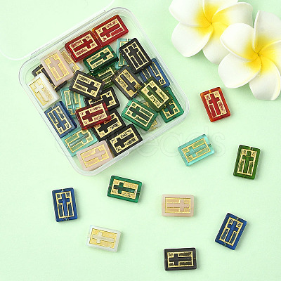 36Pcs 9 Colors Handmade Lampwork Beads LAMP-SC0001-72-1
