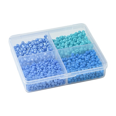 36G 4 Colors Baking Paint Glass Seed Beads SEED-FS0001-20A-1