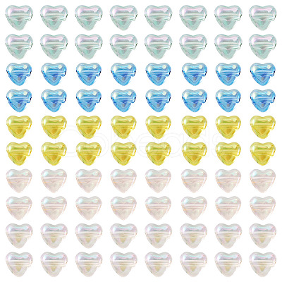 250Pcs 5 Colors Transparent Acrylic Beads TACR-TA0001-82-1