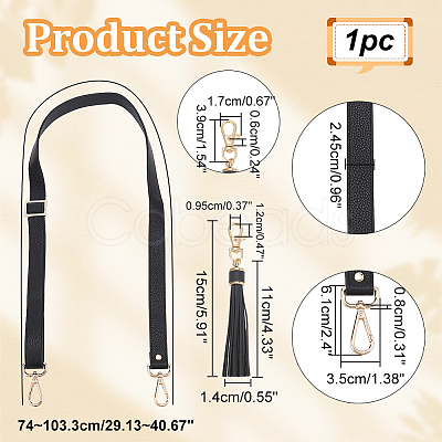 1Pc Adjustable Cowhide Crossbody Bag Straps FIND-WR0009-14-1
