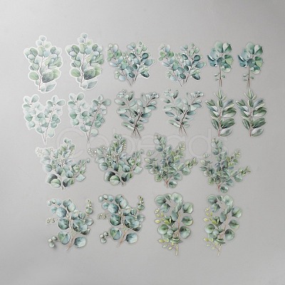 20Pcs Leaf PET Decorative Stickers DIY-WH20055-079C-1