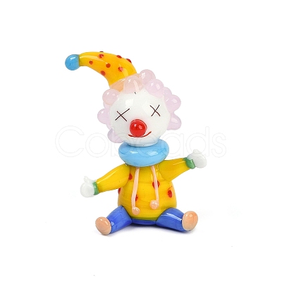 Handmade Lampwork Clown Display Decorations LAMP-Q005-12L-1