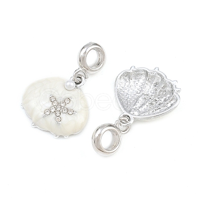 Alloy Enamel European Dangle Charms AL-CBAC2D3-04P-03-1