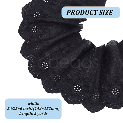 4.7~5 Yards Cotton Embroidery Flower Ribbons OCOR-MA0001-03A-1