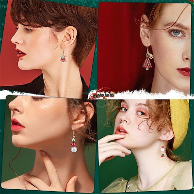 DIY Christmas Dangle Earrings Making Kit DIY-SC0019-52-1