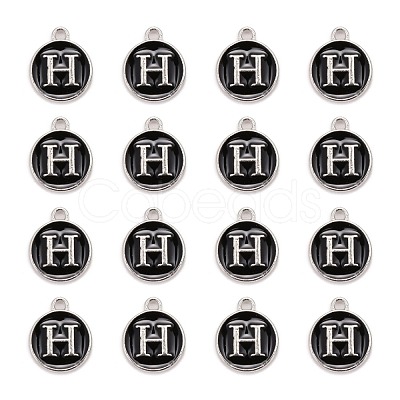 Platinum Plated Alloy Charms ENAM-S118-02H-P-1