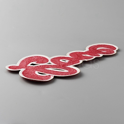 Love Towel Embroidery Cloth Iron on/Sew on Patches PATC-WH0010-18-1