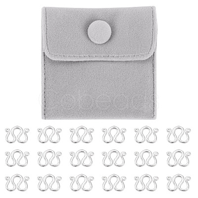 20Pcs Brass S-Hook Clasps KK-TA0008-75-1