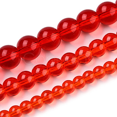 Transparent Glass Beads Strands X-GLAA-T032-T6mm-09-1