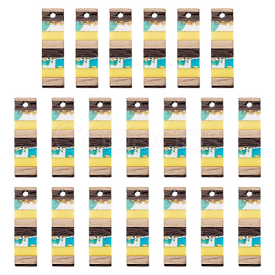 Translucent Resin & Walnut Wood Pendants RESI-TAC0017-47-A05-1