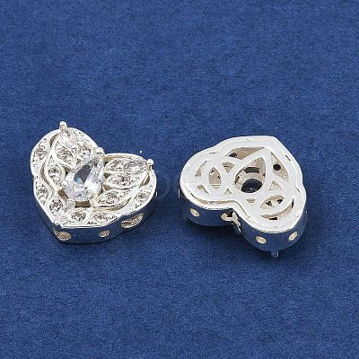 Brass Pave Cubic Zirconia Multi-strand Links ZIRC-F145-08S-01-1