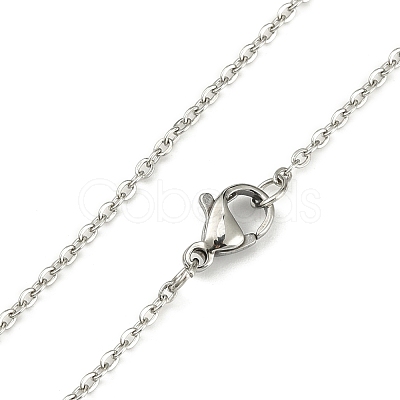 Tarnish Resistant Classic Plain 304 Stainless Steel Mens Womens Cable Chains Necklaces STAS-S029-02-1