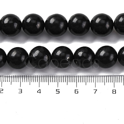 Natural Shungite Beads Strands G-M353-A04-12mm-1