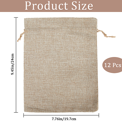 Jute Cloth Storage Pouches ABAG-WH0048-11-1