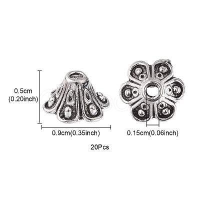 Alloy Bead Cap TIBE-YW0001-38AS-1