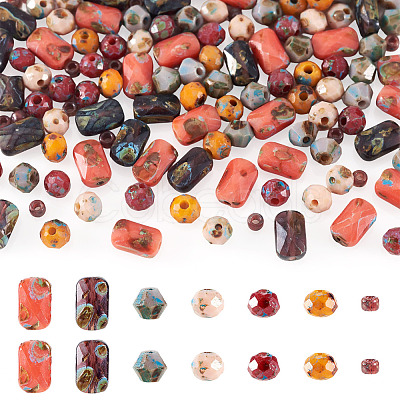 140Pcs 7 Styles Glass Seed Beads Sets SEED-TAD0001-04-1