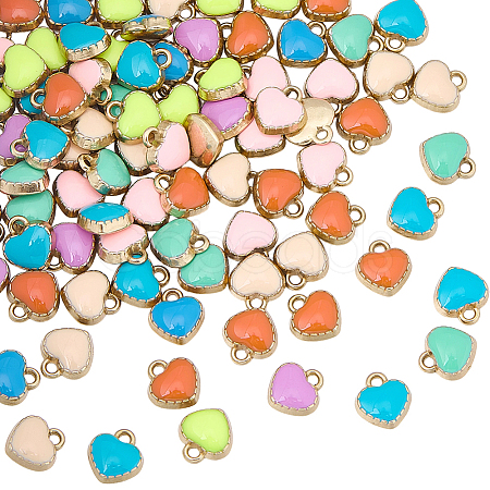 100Pcs Alloy Enamel Charms ENAM-SC0007-68-1