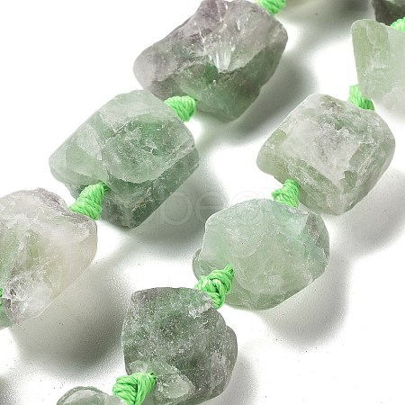 Raw Rough Natural Fluorite Agate Beads Strands G-J388-A10-01-1