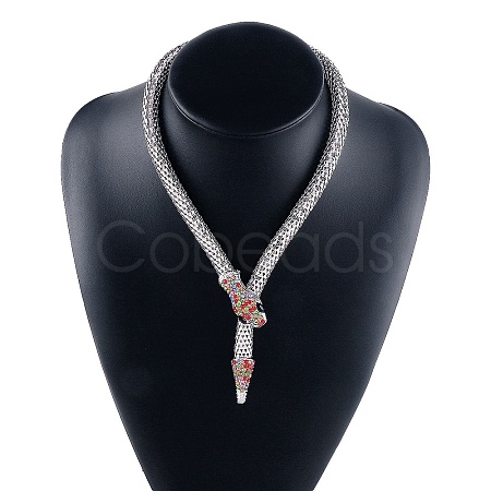 Alloy Popcorn Chain Necklaces NJEW-Z020-01D-P-1