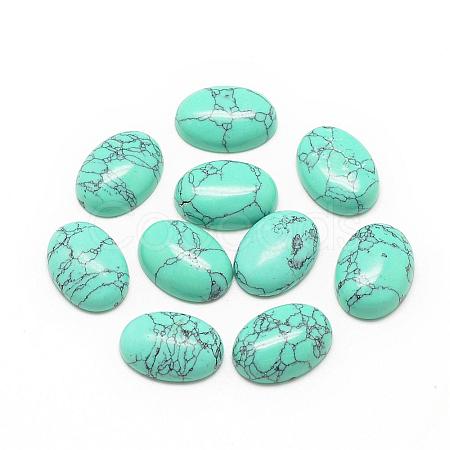 Synthetic Turquoise Cabochons G-R415-18x25-44-1