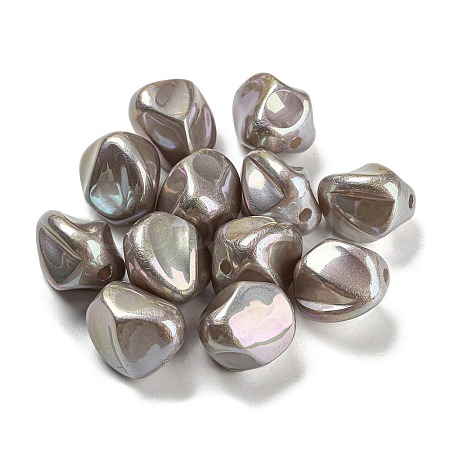 Spray Painted ABS Plastic Beads KY-C017-08C-1
