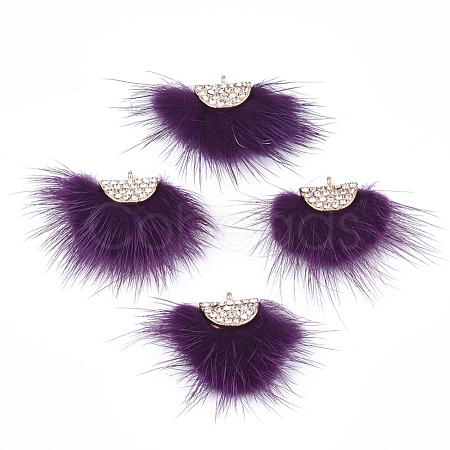 Faux Mink Fur Tassel Pendant Decorations FIND-T040-12-1