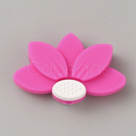 Lotus Food Grade Eco-Friendly Silicone Beads LS-SIL-WH0019-22F-1