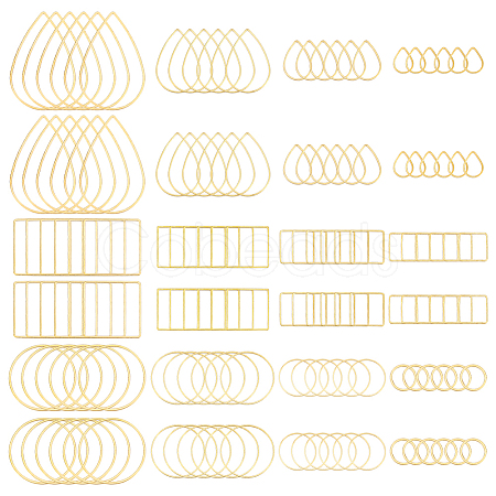 200Pcs 12 Styles Brass Linking Rings KK-ME0002-89-1